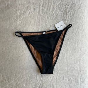 Nu Swim Cleo String Bikini Bottoms | Black | Small